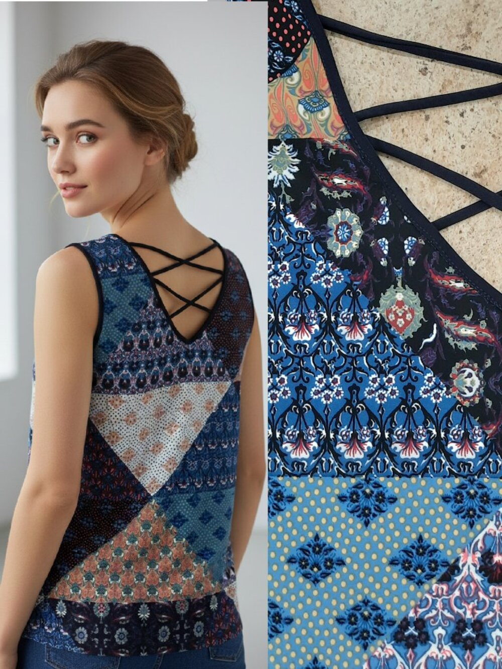 Crisscross back tank top - Agenda brand